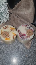 Handmade Pillar Candles Pack of 2 Natural Soy Wax with Different Scents 310g