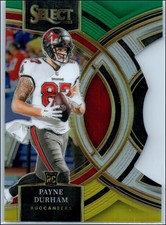 2023 Panini Selec Premier Level Payne Durham #155 Red & Yellow Prizm Die-CutRC