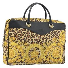 Gianni Versace Borsa Tote Bag PVC Tela Oro Giallo Autore bs36718