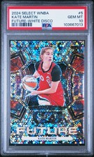 2024 Panini Select WNBA #5 Kate Martin  Prizms White Disco PSA 10 #/75