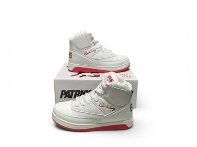 Youth Patrick Ewing 33 Orion Non-Strap Hi Sneaker- White/Red - Size 6y