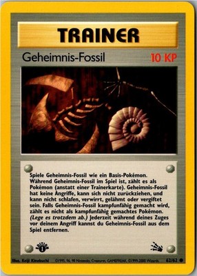 Pokemon Geheimnis-Fossil 62/62 Fossil Deutsch 1. Edition
