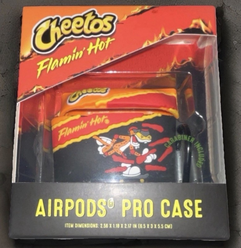 Cheetos Flamin' Hot AirPods Pro Case Drop-Proof 360° Coverage Clip for Apple NIB