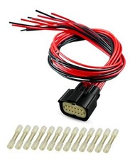 12 Pin Halogen Headlights Socket Wiring Harness Connector Pigtail Plug Fit for