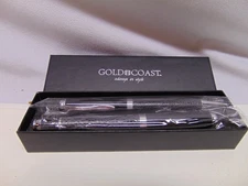 New in box Gold Coast Pen and Pencil set black & silver colors 5.5" long