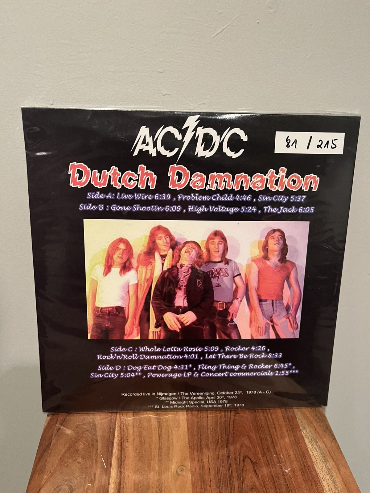 AC/DC Dutch Damnation Vinyl LP Album very limited edition!! Angus Malcolm Young - second product detail image