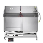 CO-Z 50" Electric Lift Dog Grooming Bath Station Tub Stainless Steel Pet Wash