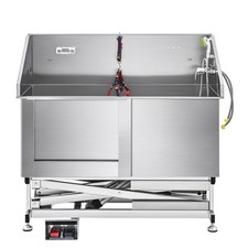 CO-Z 50" Electric Lift Dog Grooming Bath Station Tub Stainless Steel Pet Wash