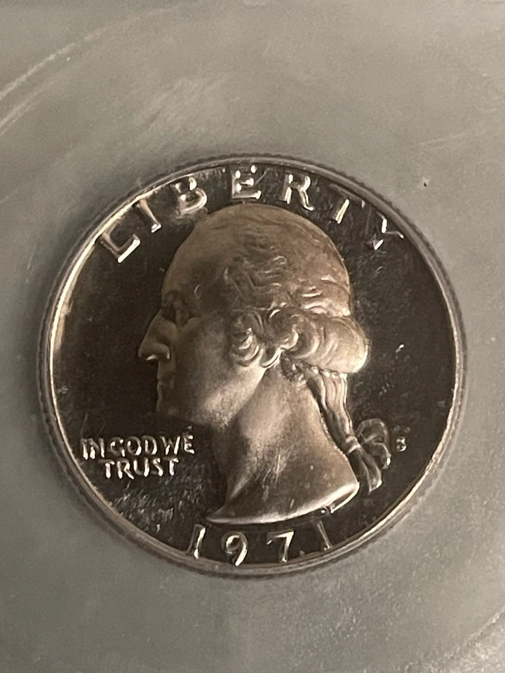 1971 -S ICG - PR69 DCAM 25 Cent / Austin Hutto, President Autographed - Image 2 of 4