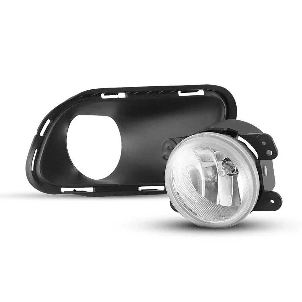 Para 2014-2018 Jeep Cherokee para-choque lâmpadas de farol de neblina com tampa kit Bazel lente transparente - Imagem 3 de 4