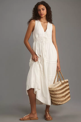 casual white dress long Caroline Cream White Long Sleeves Dress / Floor length Satin Dress / Button  detail Simple Wedding Dress – Noire