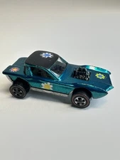 Vintage Hot Wheels Redline 1968 Python Aqua US Flower Power!