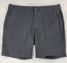 Faherty All Day Shorts Drawstring Men s 38 Gray Stretch 9" Performance Hybrid