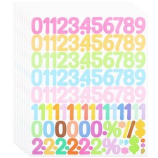 1 Inch Assorted Colors Number Stickers 864 Pieces 09 Self Adhesive Numbers Puntu