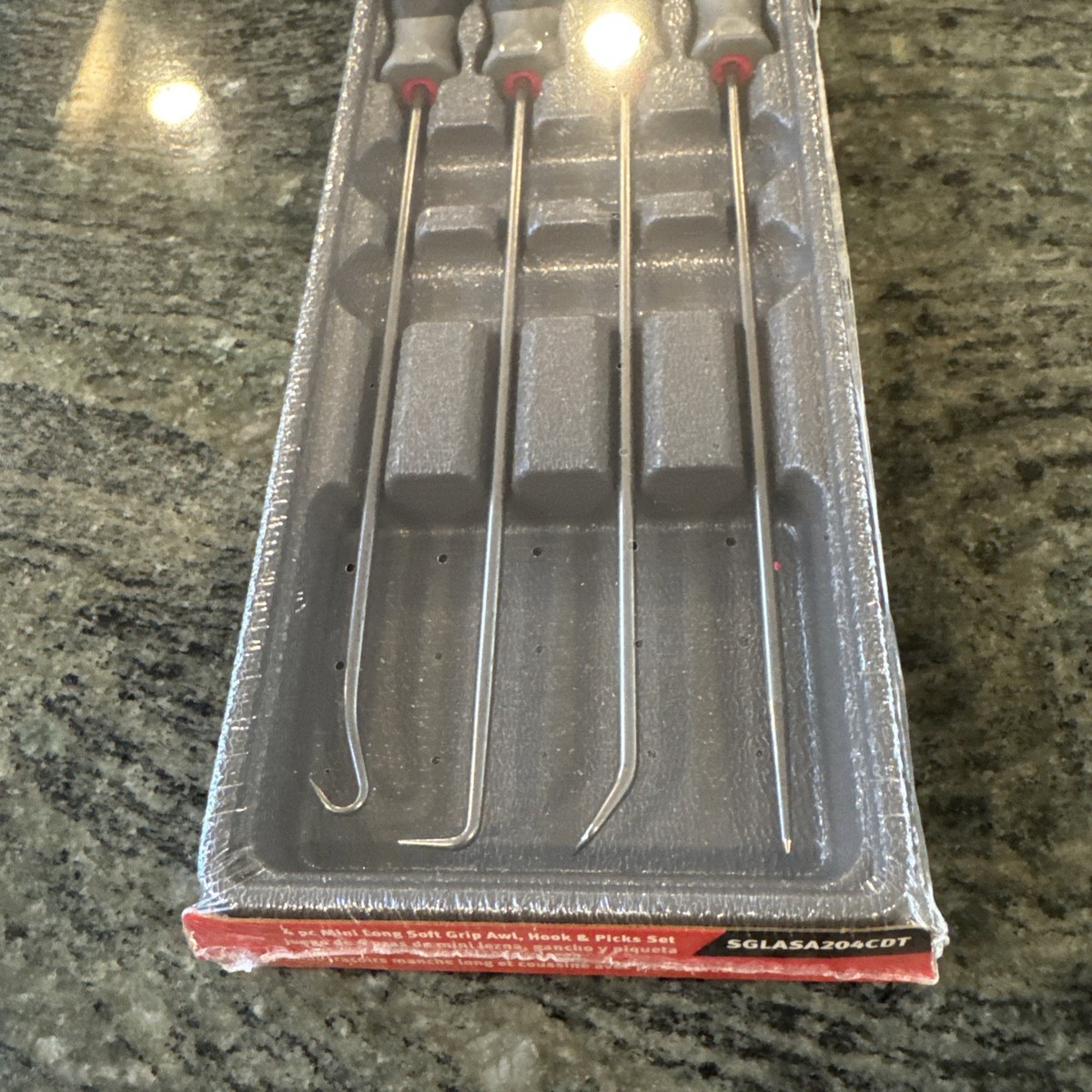 Snap On sglasa204cdt 4 pc long soft grip pick set in dark titanium