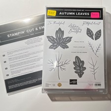 Stampin' Up Autumn Leaves Photopolymer Stamp Set Dies Leaves Craft 162179