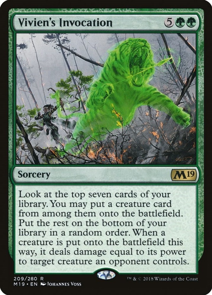 Magic Vivien's Invocation M19 209 NM