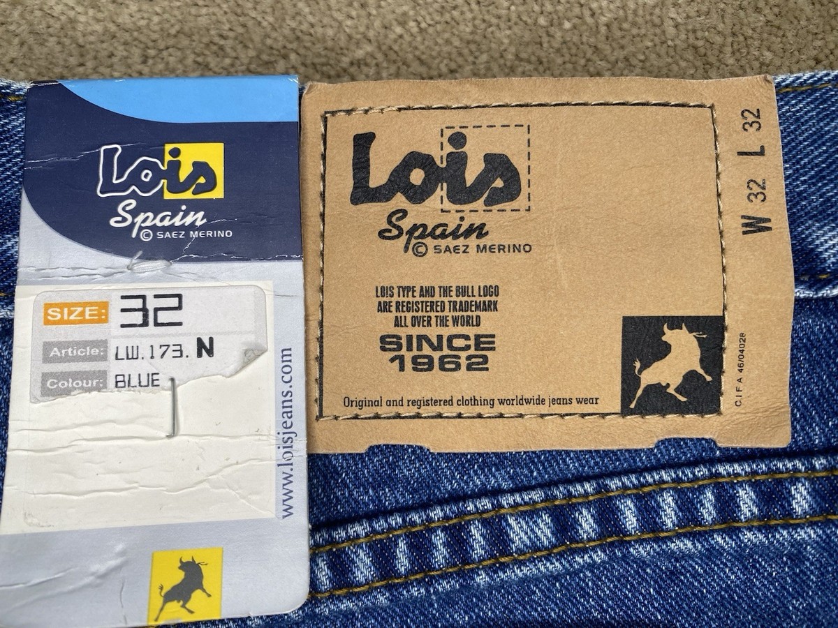 デニム・ジーパン LOIS JEANS BLUE COTTON DENIM JEANS LOIS SPAIN Basic Colour Low Waist 32 X 32 Blue Jeans Cotton