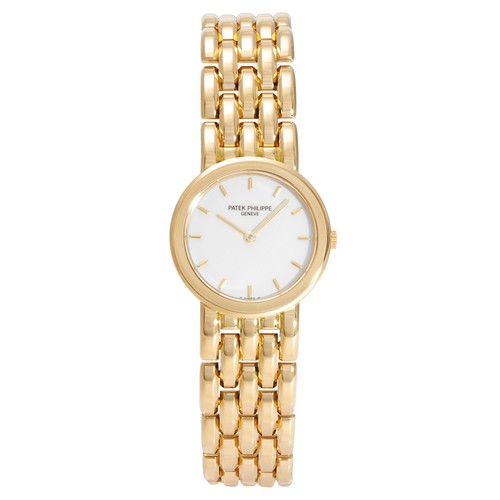 PATEK PHILIPPE Calatrava 4748/3 Quartz 24mm Ivory K18 yellow gold Pre-owned