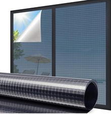 One Way Window Privacy Film 2 Rolls 17.5x78.7 Mirror Tint Heat Uv Black Coavas