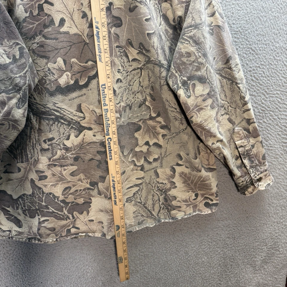Cabelas Shirt Adult Extra Large Camouflage Duck Canvas Advantage Camo Hunting - Image 4 of 4