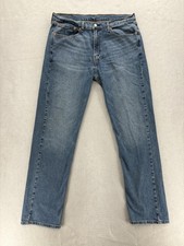 Levis 505 Jeans Mens 36x34 Blue Medium Wash Straight Leg Denim Casual Pants
