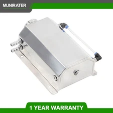 2L Aluminum Coolant Radiator Overflow Water Bottle Expansion Reservoir Tank +Cap