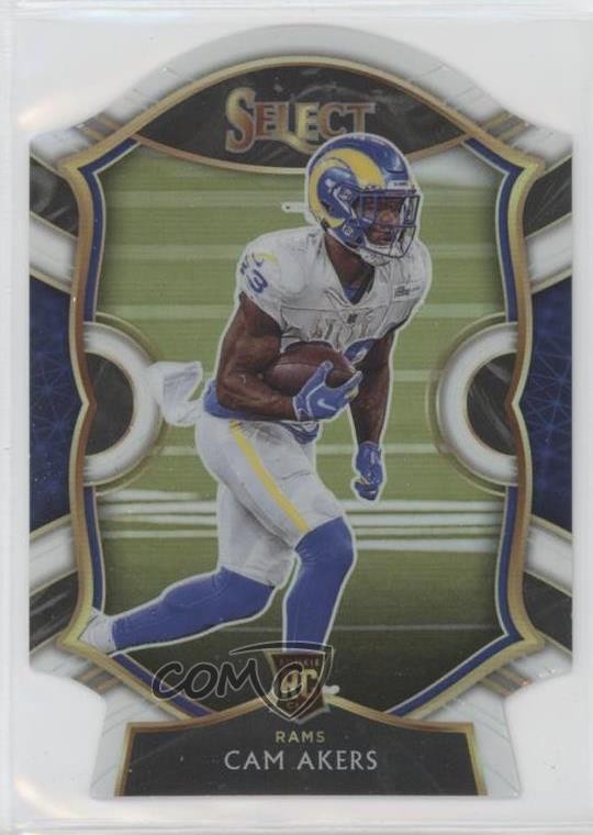 2020 Panini Select Concourse White Prizm Die-Cut Cam Akers #55 0zg6