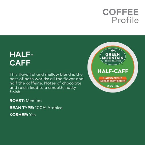 Green Mountain Coffee Roasters Half Caff Coffee, K-Cup Pods, Medium Roast, 24ct - 第 4/8 張圖片