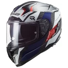 LS2 Carbon Motorcycle Challenger X White Blue Red FF327