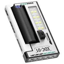 Magnetic LED Flashlight USB Rechargeable EDC Pocket Mini Work Light Torch Lamp..