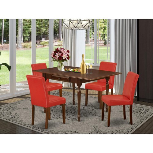 1MZAB5-MAH-72 5Pc Dining Set for 4 Includes a Dining Room Table and 4... - Picture 2 of 8