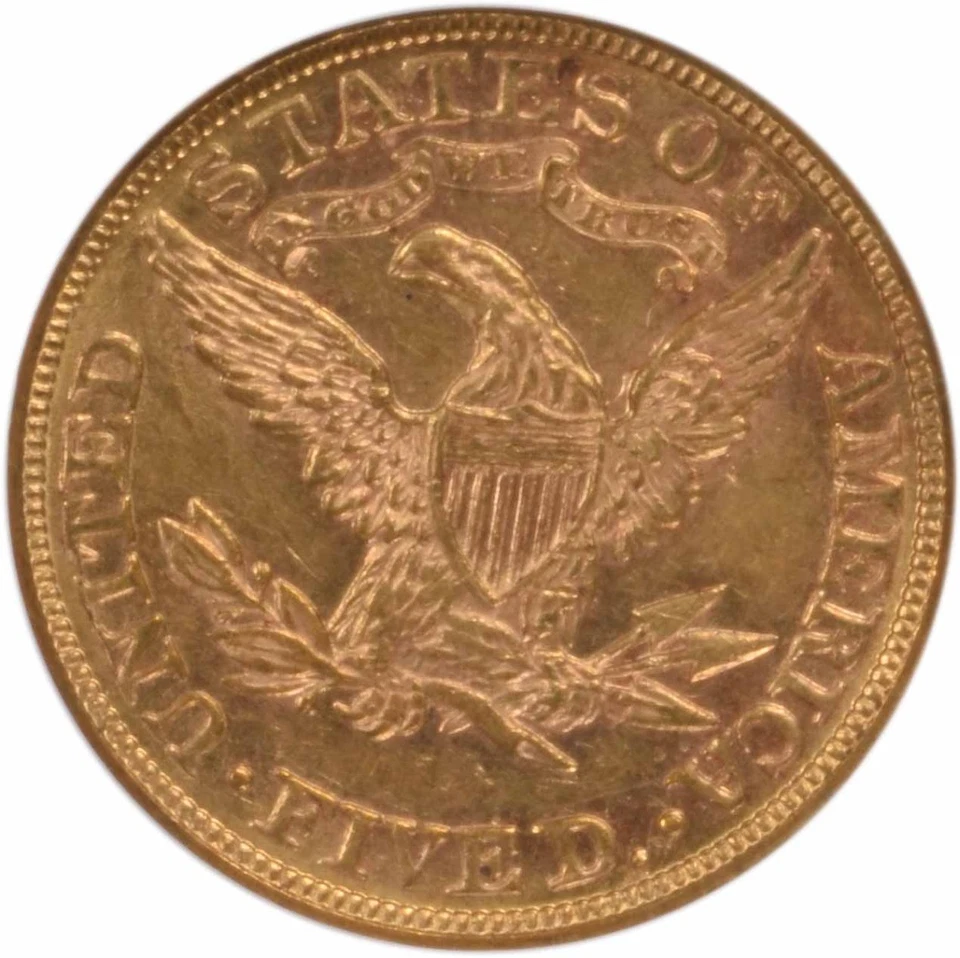 Cabeza Liberty de oro de $5 de 1895 MS61 NGC Foto 4 de 4