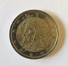 Sehr seltene Sammler Münze 2 Euro Italien 2002 Dante Alighieri