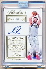 2023-24 Flawless Luka Doncic Scoring Title Autographs Gold Auto #FST-LKD (08/10)