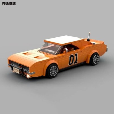Poladeer MOC General Lee Dodge Charger nachrüstbar zusammengebautes Kinderspielzeug / 330 Teile