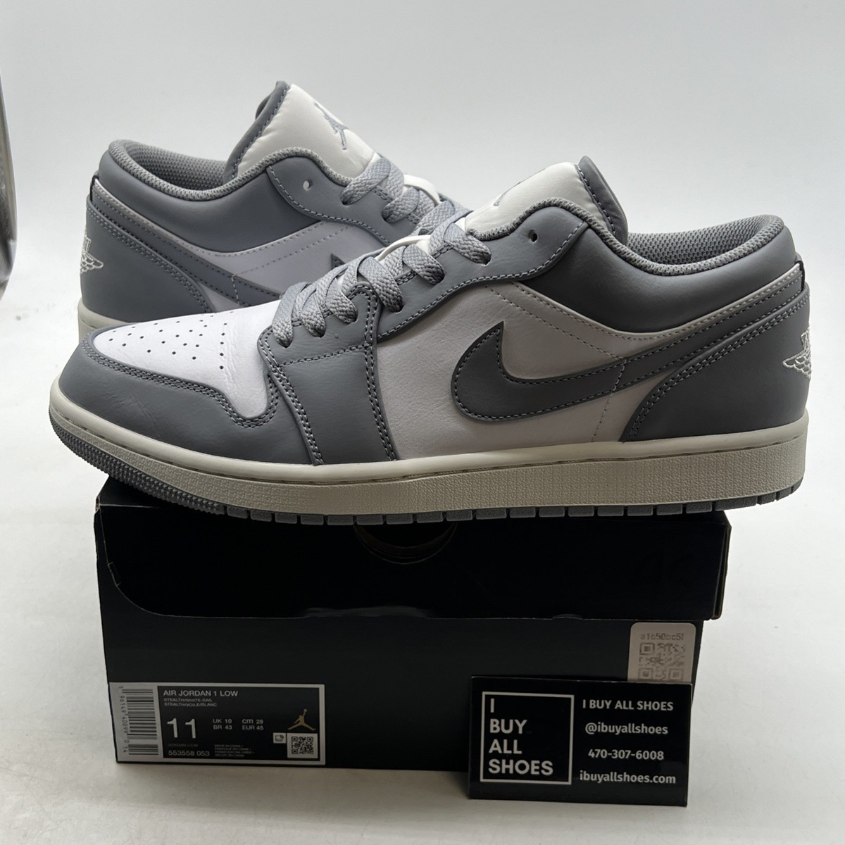 Size 11 - Air Jordan 1 Low Vintage Grey (553558-053) | eBay
