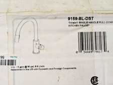 Delta 9159-BL-DST Trinsic One Handle Pull-Down Kitchen Faucet, Matte Black