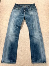 Vintage Levi's 501 Jeans Men 36x36 Blue Denim Button Fly Straight Leg Streetwear