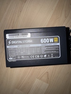 Digital Storm 600W 80 Plus Gold ATX Power Supply HP1-J600GD-F12S, SATA PCIe