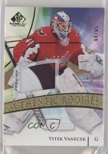 2020-21 SP Game Used Authentic Rookies Gold 64/65 Vitek Vanecek #127 Patch 0il7