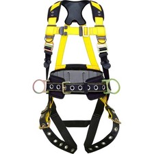 Guardian Fall Protection Series 3 Full Body Safety Harness with Waist Pad,