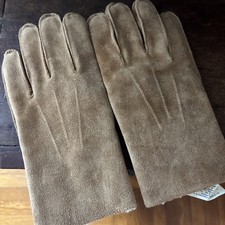 Aris Isotoner Men light color leather winter gloves with insulation LARGE