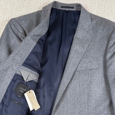NEW J Crew Ludlow Mens 40R 30x32 Gray Slim Vitale Barberis Canonico Wool Suit