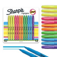 Sharpie Pocket Highlighters, Chisel Tip, Quick Dry, Assorted Fluorescent Colo...