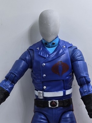 3d Print  COBRA COMMANDER SMILEY FACE HEAD 1:12 6''  Classifiedl Legend scale