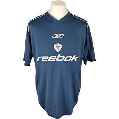 Bolton Wanderers Fußballtrikot Herren XL blau Reebok Vintage 2003 Away Shirt Sport