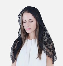 Lace Mantilla Catholic Veil Church Veil Chapel Veil Head Covering Latin Mass ...