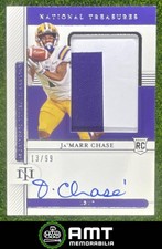 Ja'Marr Chase Auto RC 2021 Panini National Treasures Collegiate Patch 13/99 LSU
