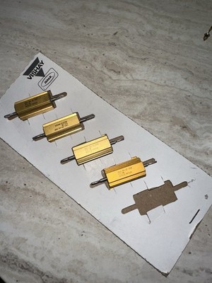 4er-Set VISHAY DALE RH-25 Lastwiderstand 25W 47 Ohm 47R 1% Aluminium NOS 